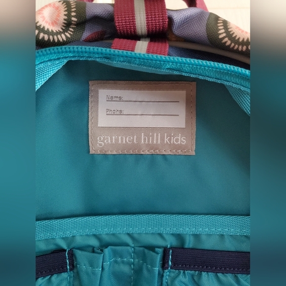NWT Garnet Hill Kids Signature Eco backpack Flower Pring - Picture 7 of 9